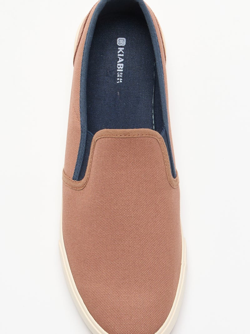 Sneakers basse slip-on Marrone - Kiabi