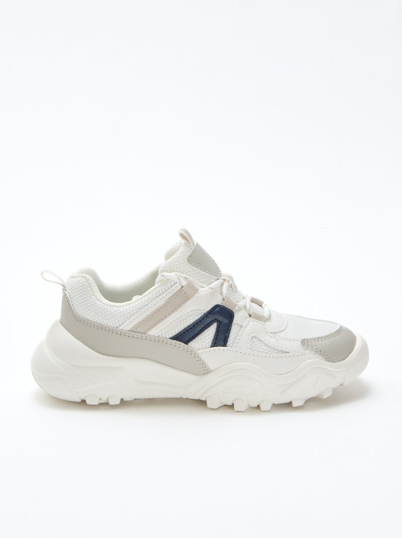 Sneakers basse stile running Grigio - Kiabi