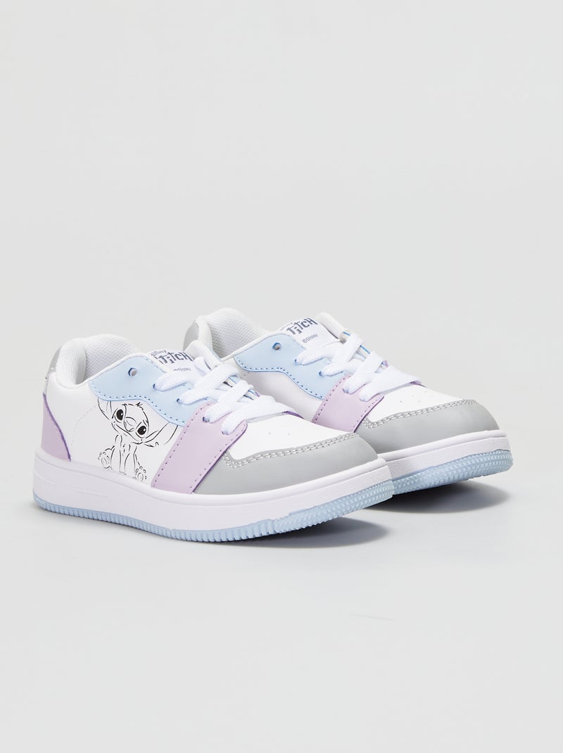Sneakers basse 'Stitch' tricolore bianco - Kiabi