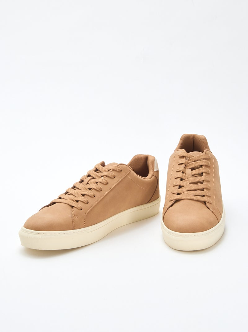 Sneakers basse testurizzate Beige - Kiabi