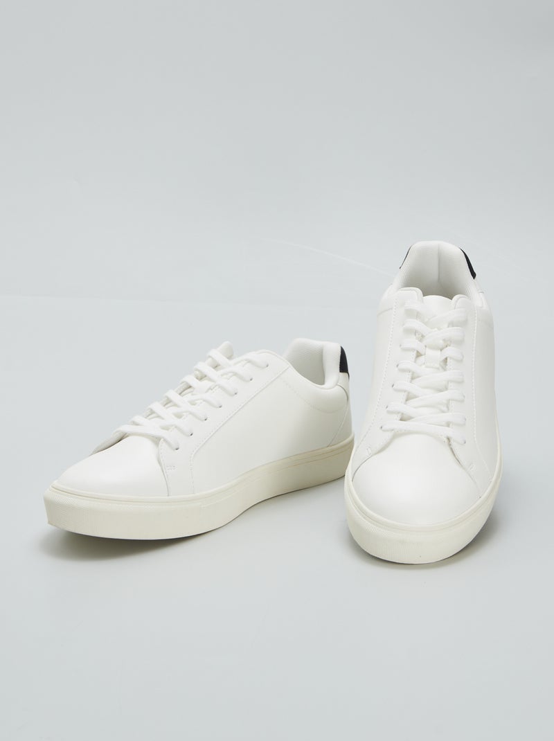Sneakers basse testurizzate bianco - Kiabi