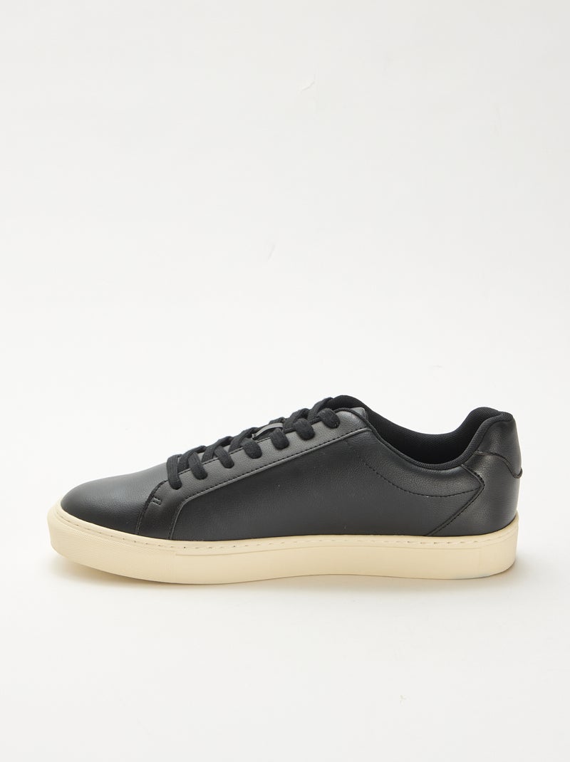 Sneakers basse testurizzate Nero - Kiabi