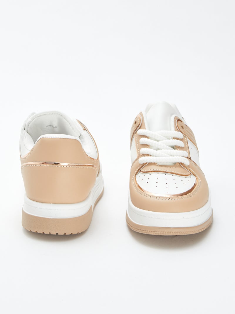 Sneakers basse tipo skate! BEIGE - Kiabi