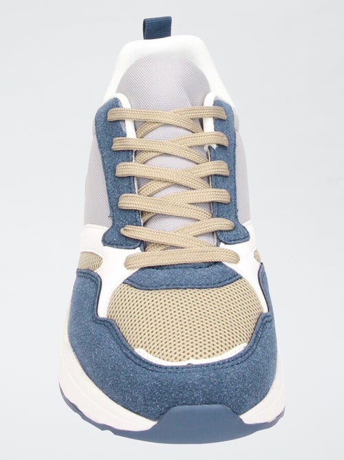 Sneakers basse tricolore - Kiabi