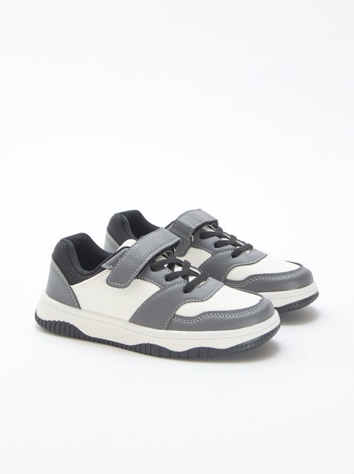 Sneakers basse tricolore - Kiabi