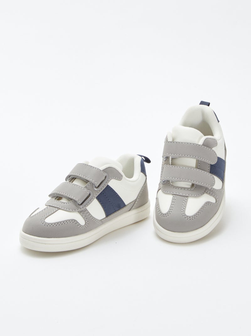 Sneakers basse tricolori BEIGE - Kiabi