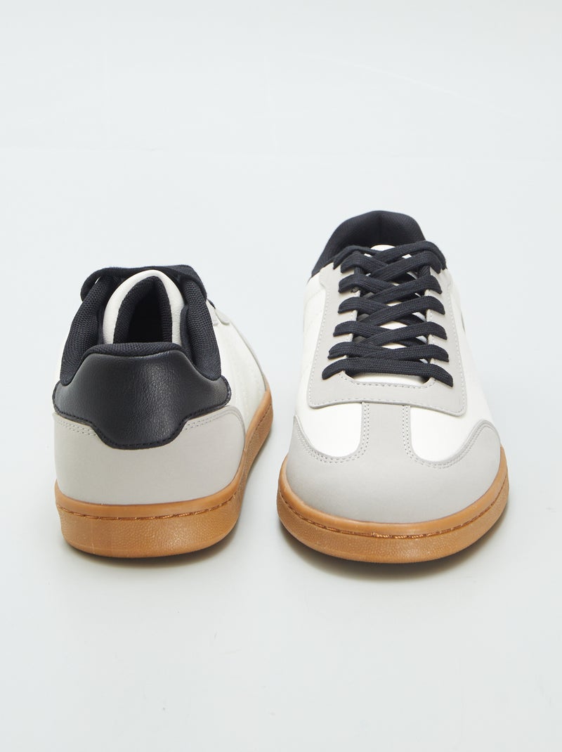 Sneakers basse tricolori bianco - Kiabi