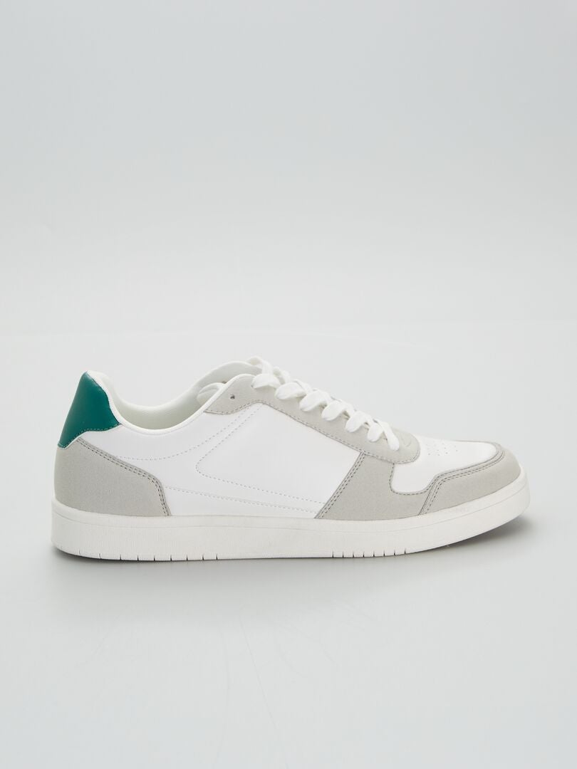 Sneakers basse tricolori Bianco - Kiabi