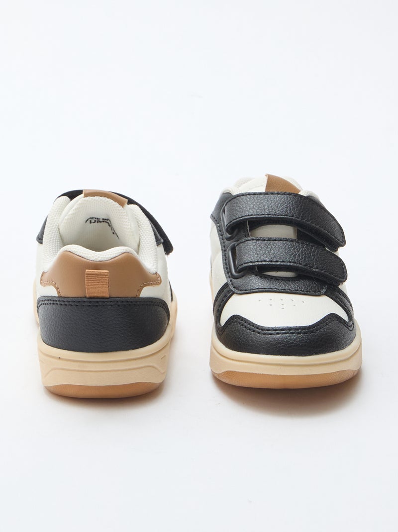 Sneakers basse tricolori Marrone - Kiabi