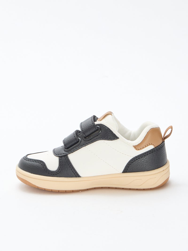 Sneakers basse tricolori Marrone - Kiabi