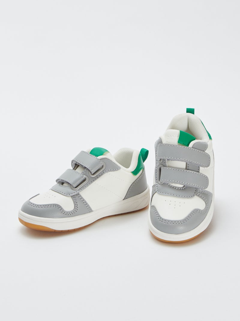 Sneakers basse tricolori Verde - Kiabi