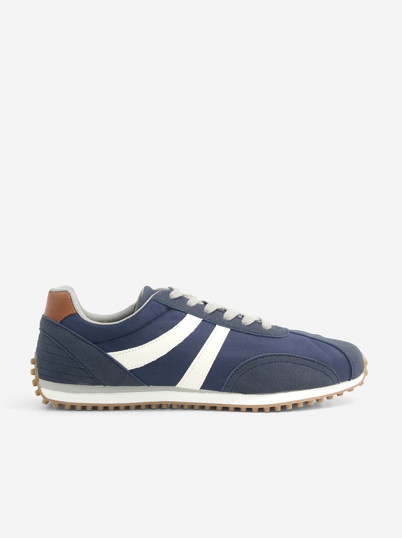 Sneakers bicolore con lacci Blu - Kiabi