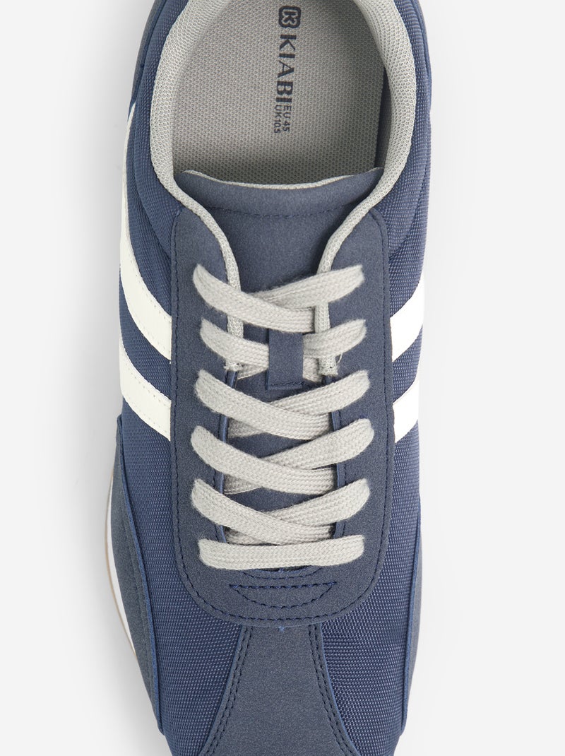 Sneakers bicolore con lacci Blu - Kiabi