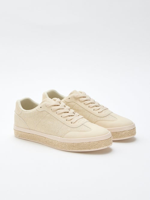 Sneakers bicolore con suola espadrillas - Kiabi