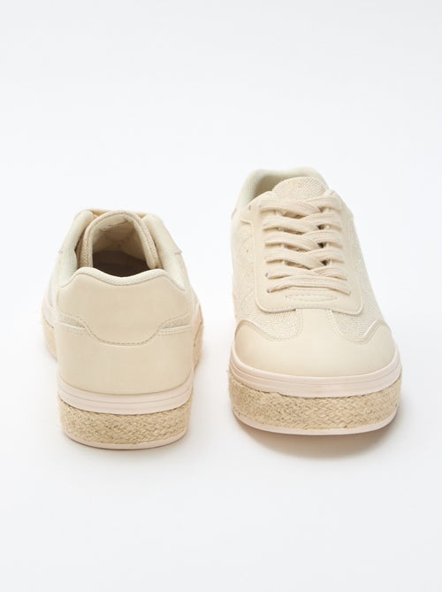 Sneakers bicolore con suola espadrillas - Kiabi