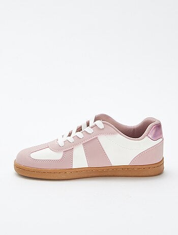 Sneakers bicolori con lacci
