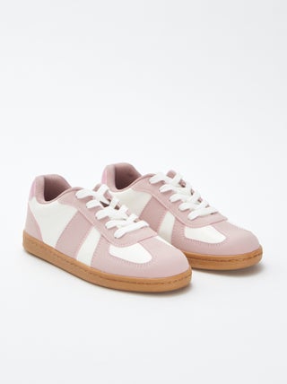 Sneakers bicolori con lacci