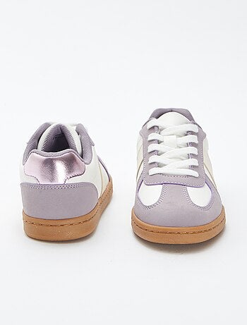 Sneakers bicolori con lacci