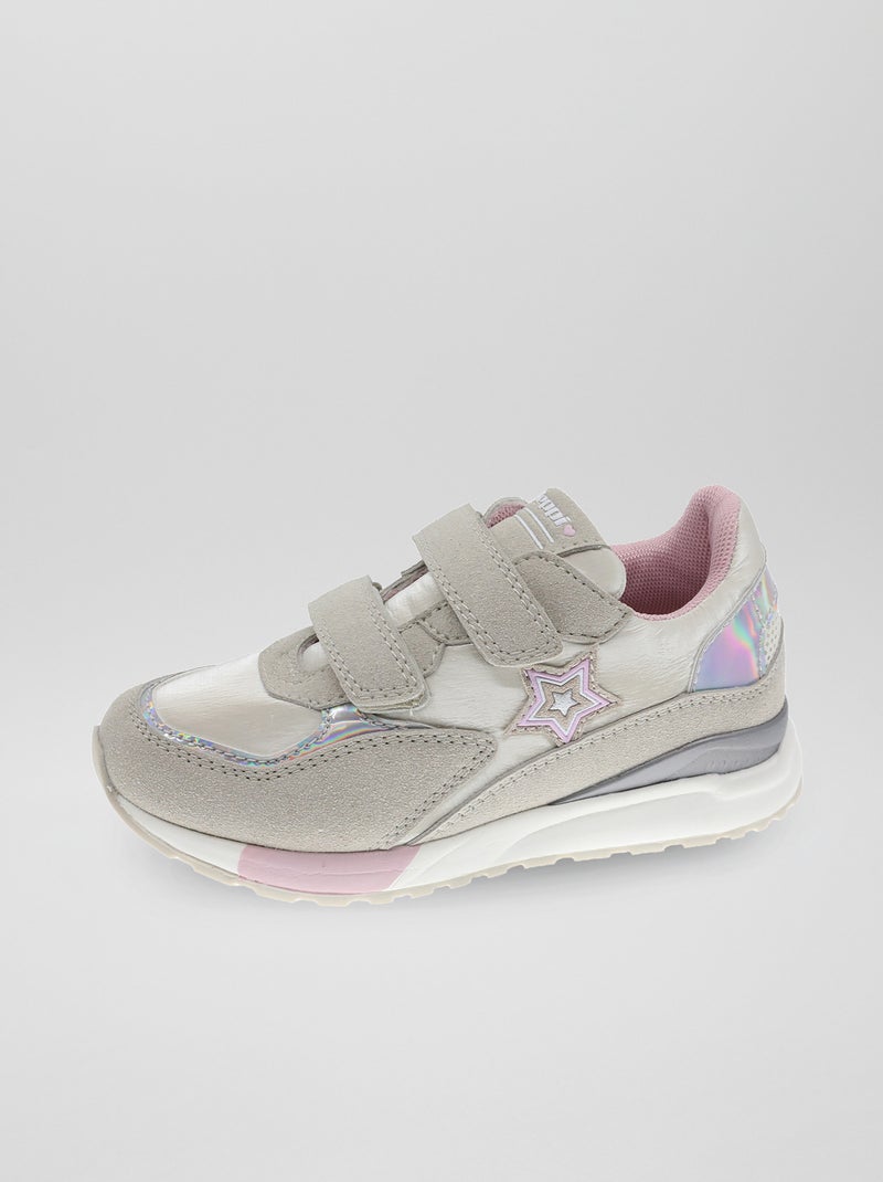 Sneakers bimateriale con strappi BEIGE - Kiabi