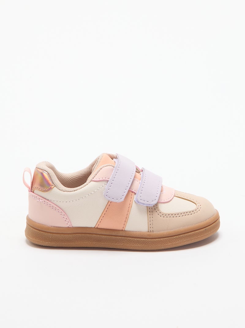 Sneakers colorate con strappi Beige - Kiabi