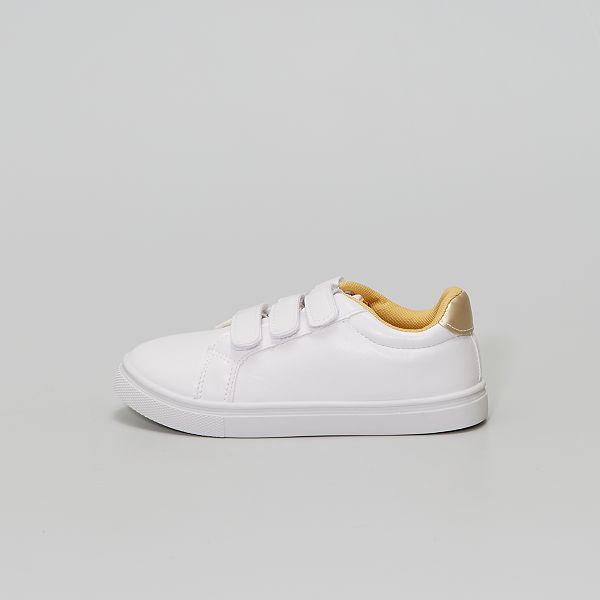 Sneakers con 3 strappi Bambina 3-12 anni - bianco - Kiabi - 18,00€