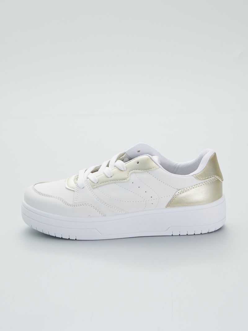 Sneakers con applicazioni dorate dorato - Kiabi