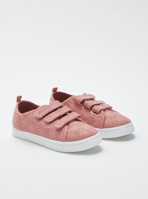 Sneakers con chiusura a strappo e ricami - Kiabi