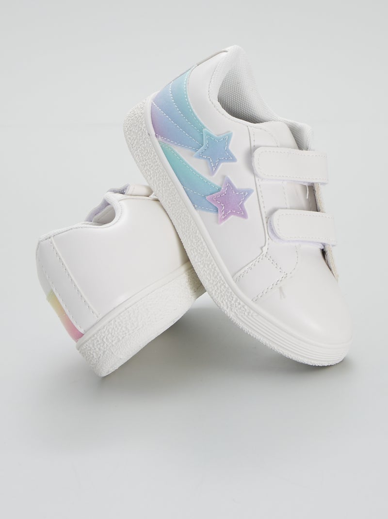 Sneakers con chiusure a strappo 'stella filante' bianco - Kiabi