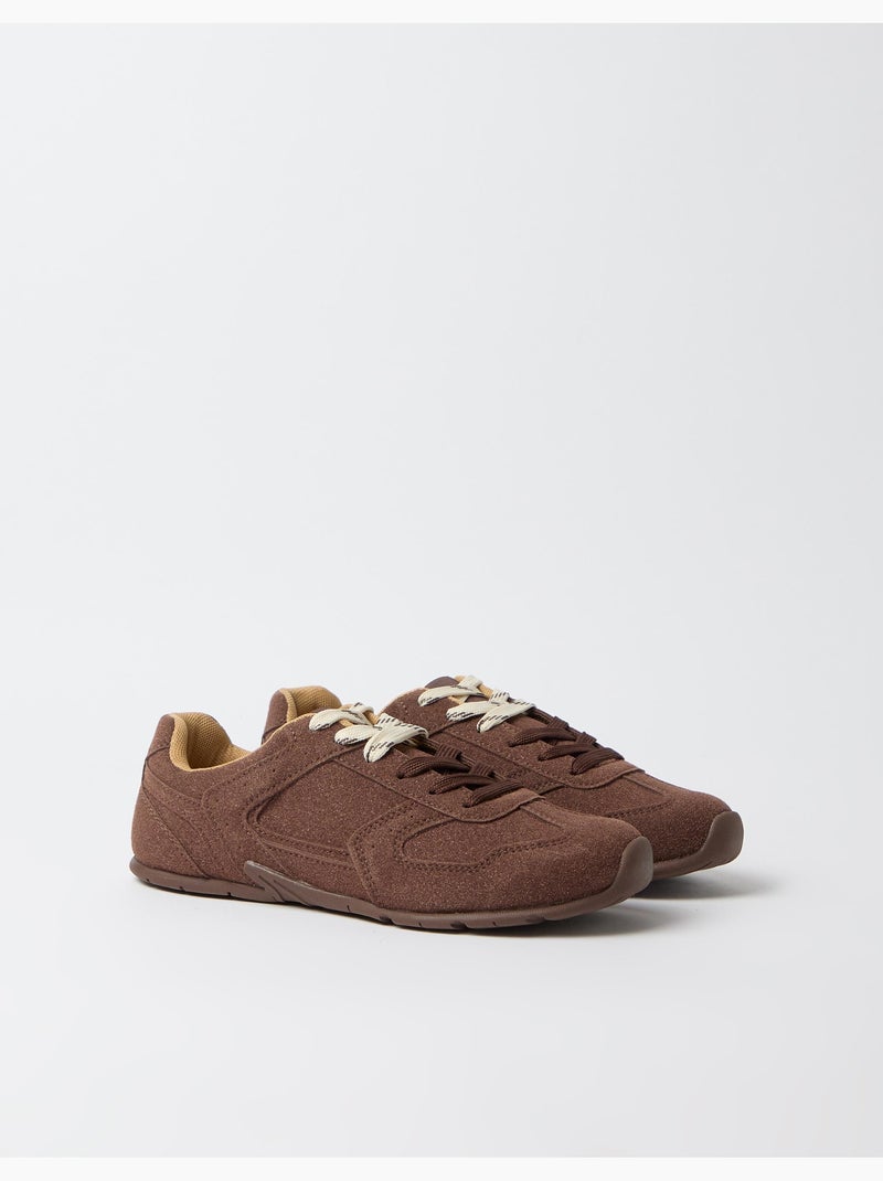 Sneakers con doppio laccio, mo fashion Marrone - Kiabi