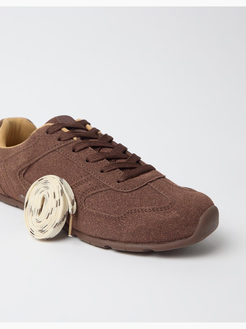 Sneakers con doppio laccio, mo fashion Marrone - Kiabi