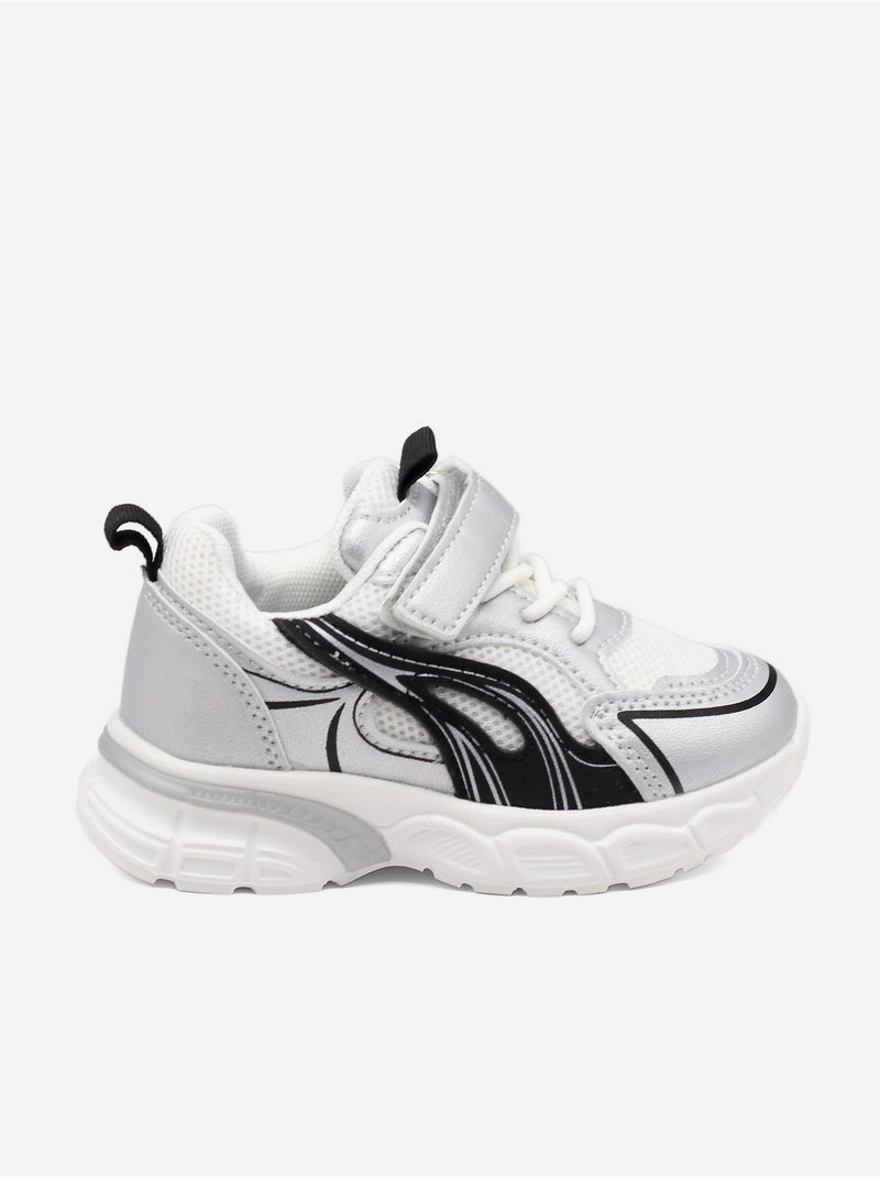 Sneakers con lacci Argento - Kiabi