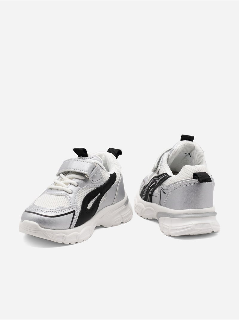 Sneakers con lacci Argento - Kiabi
