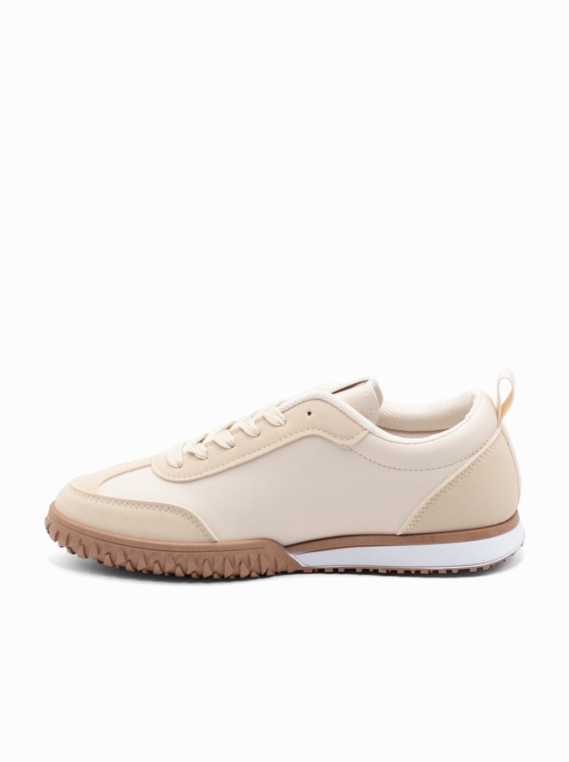 Sneakers con lacci Beige - Kiabi