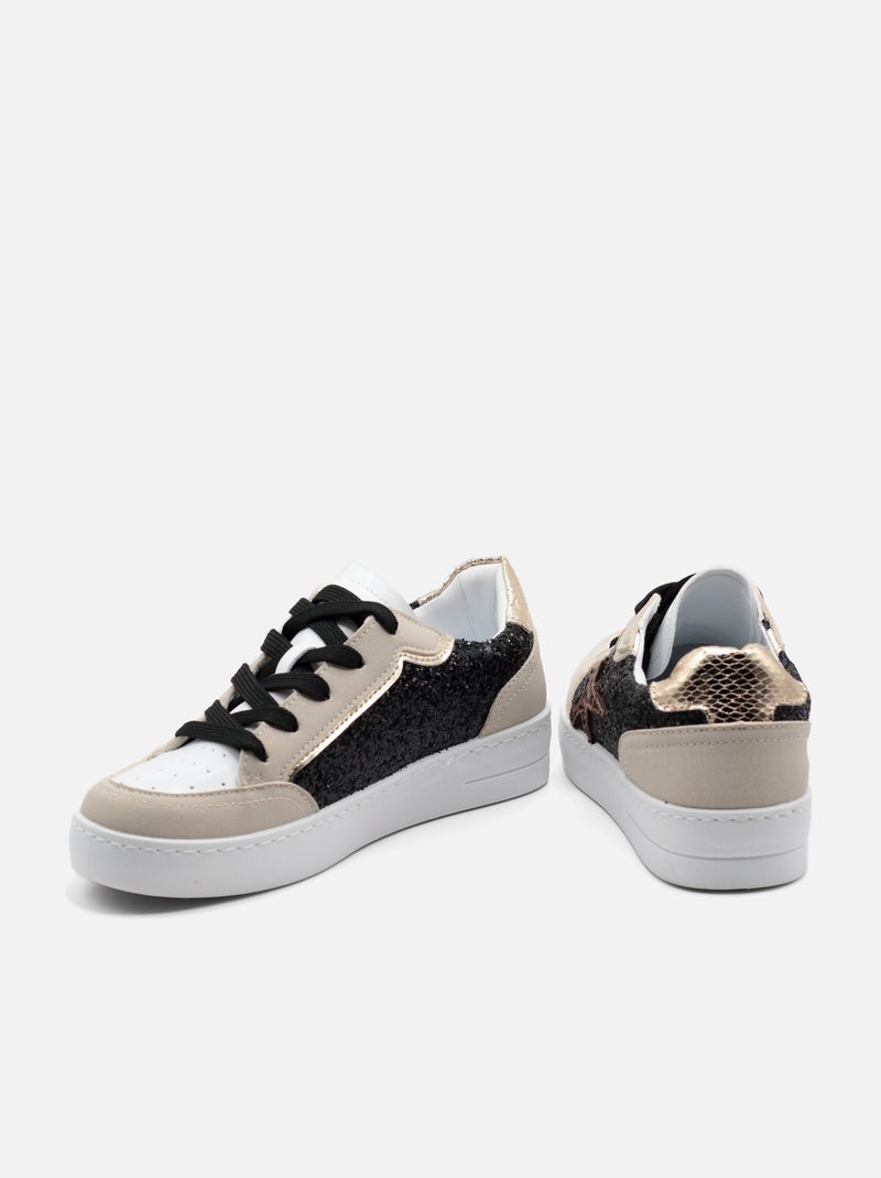 Sneakers con lacci Bianco - Kiabi