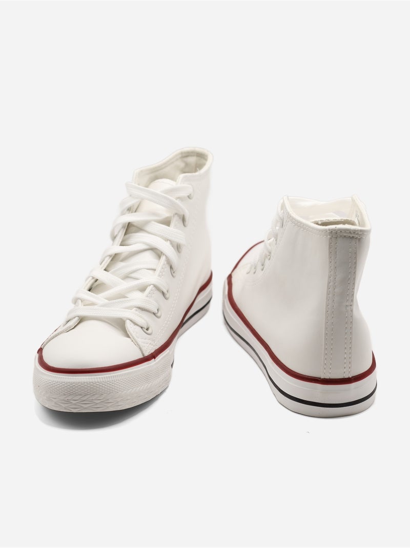 Sneakers con lacci Bianco - Kiabi