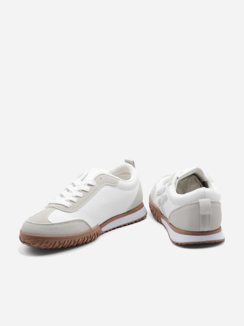 Sneakers con lacci Grigio - Kiabi