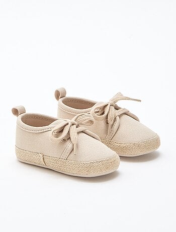 Sneakers con lacci in tessuto