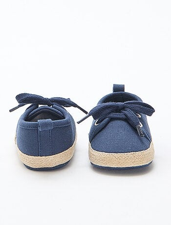 Sneakers con lacci in tessuto