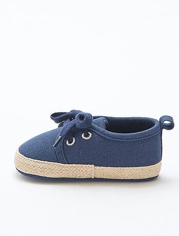Sneakers con lacci in tessuto