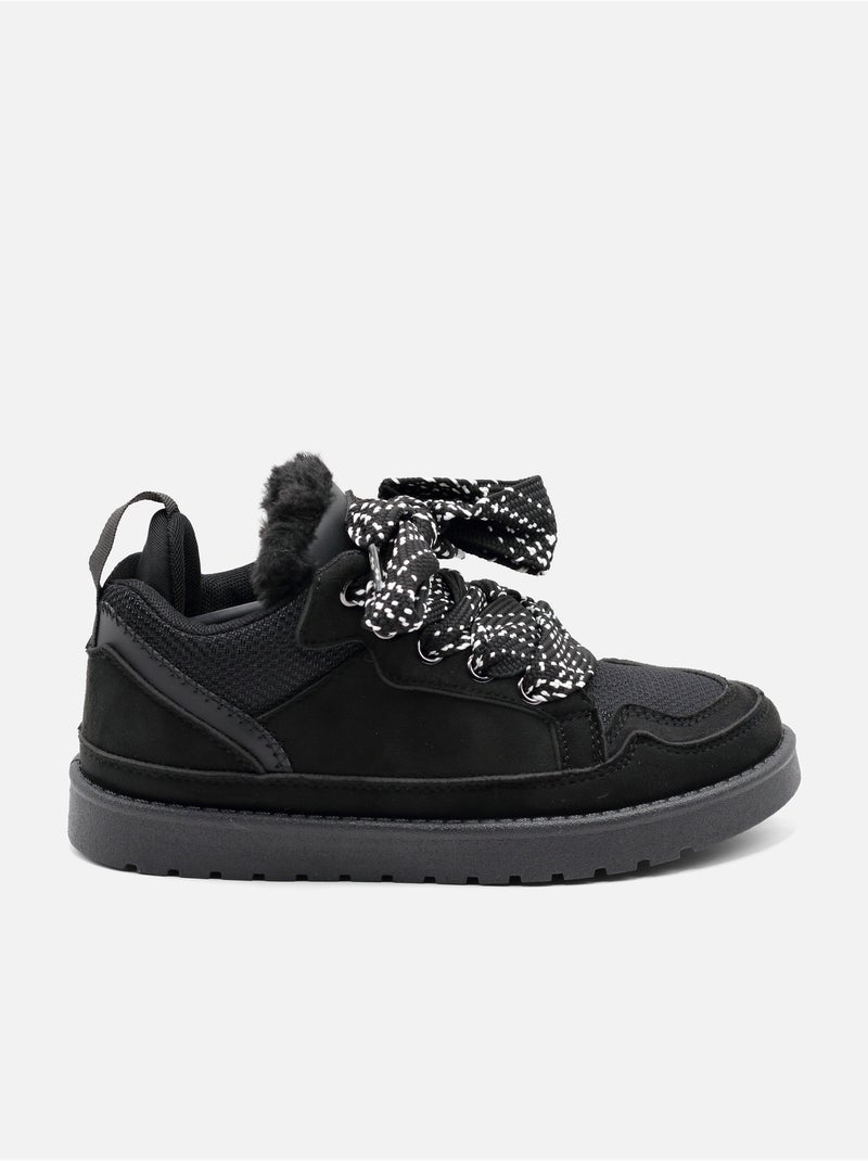 Sneakers con lacci Nero - Kiabi