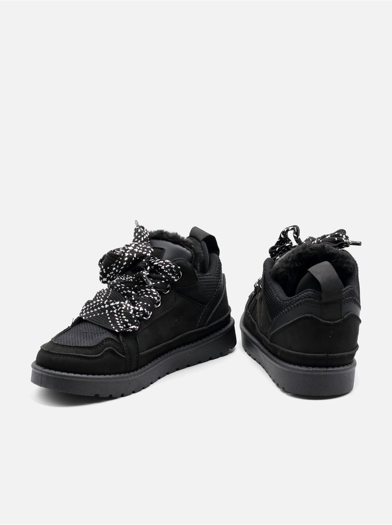 Sneakers con lacci Nero - Kiabi