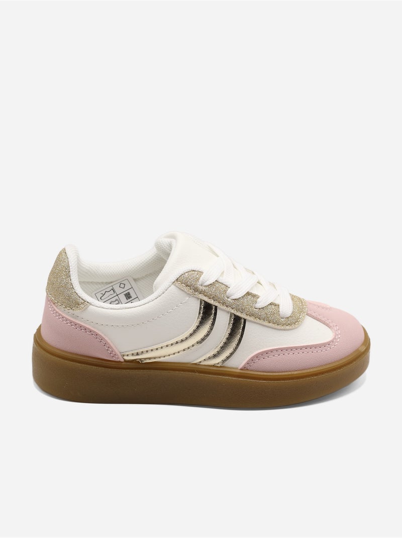Sneakers con lacci Rosa - Kiabi