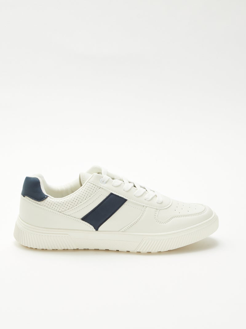 Sneakers con lacci tinta unita Bianco - Kiabi