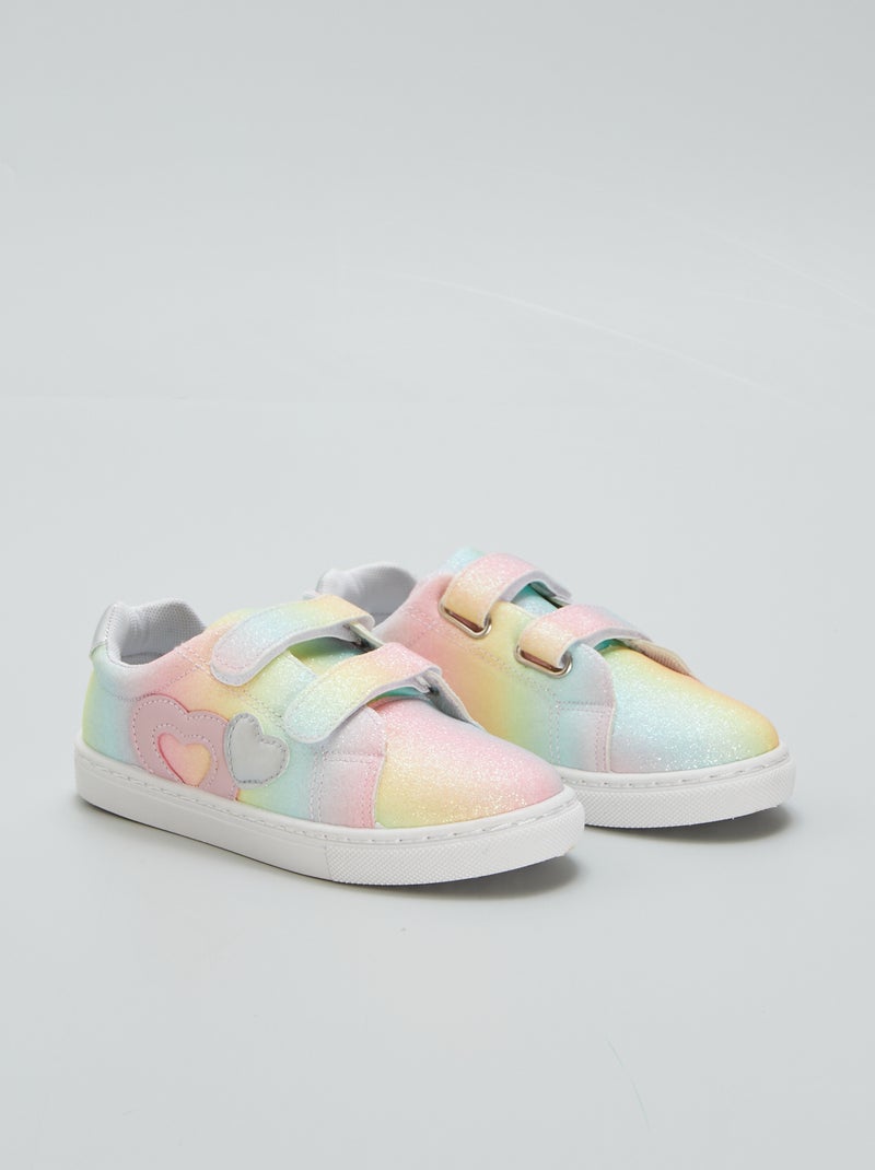 Sneakers con paillettes arcobaleno BEIGE - Kiabi