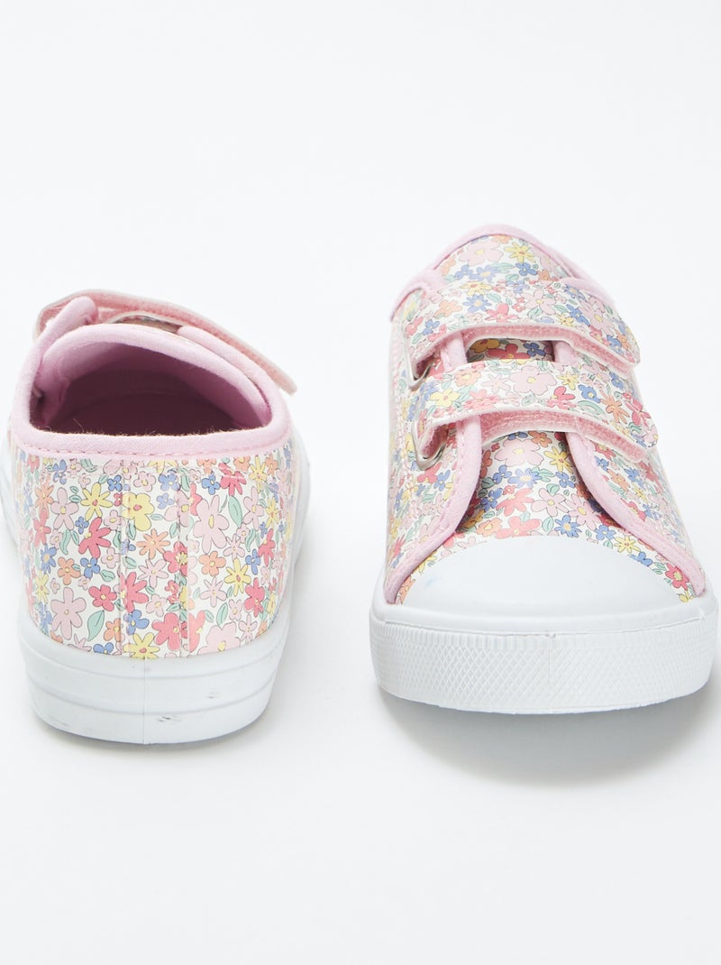 Sneakers con stampa floreale ROSA - Kiabi