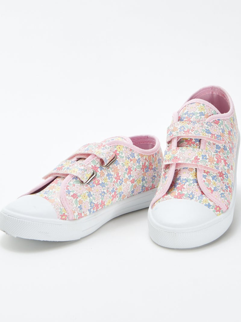 Sneakers con stampa floreale ROSA - Kiabi