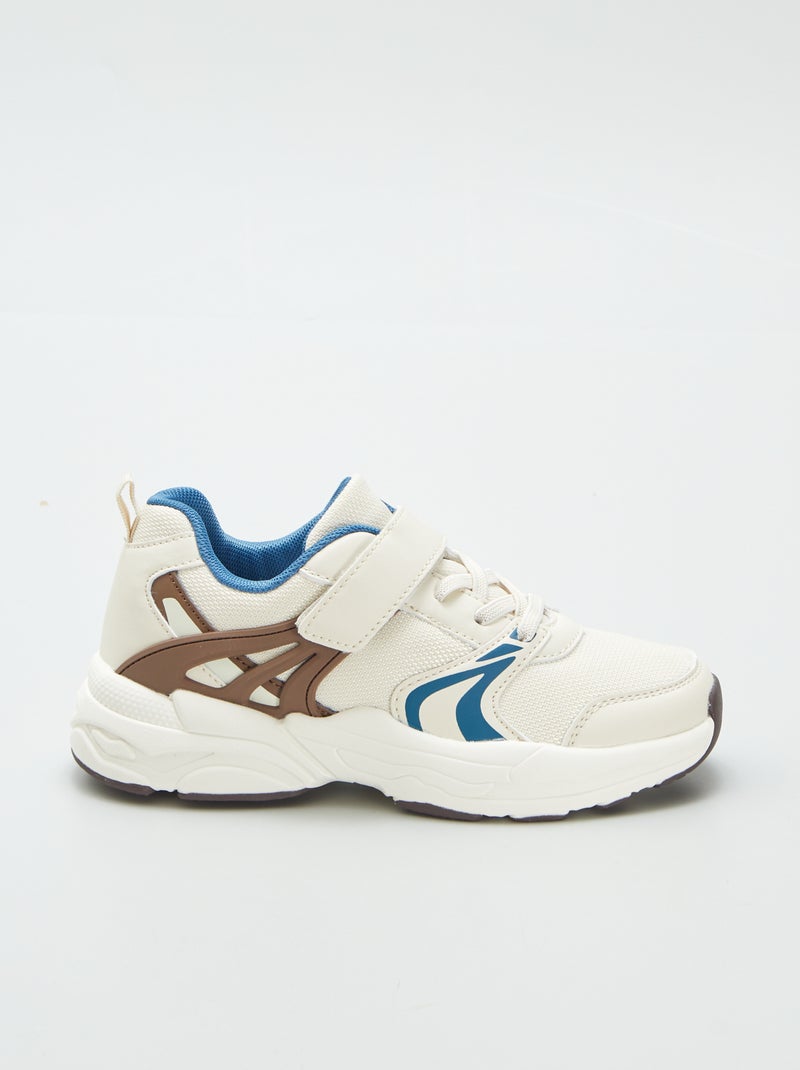 Sneakers con strappi e lacci BEIGE - Kiabi