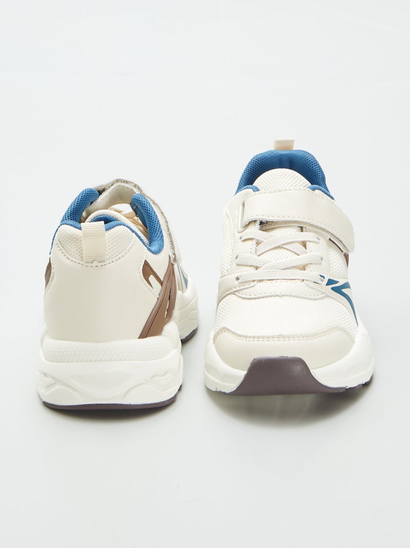Sneakers con strappi e lacci BEIGE - Kiabi