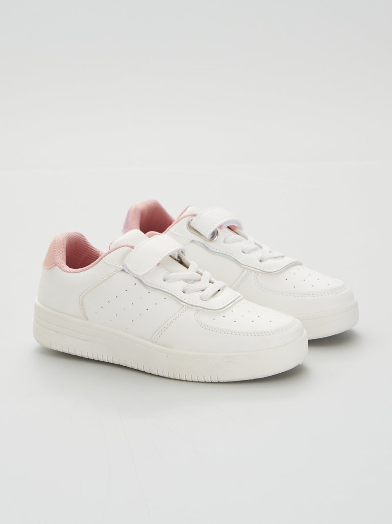 Sneakers con strappi e lacci BIANCO - Kiabi