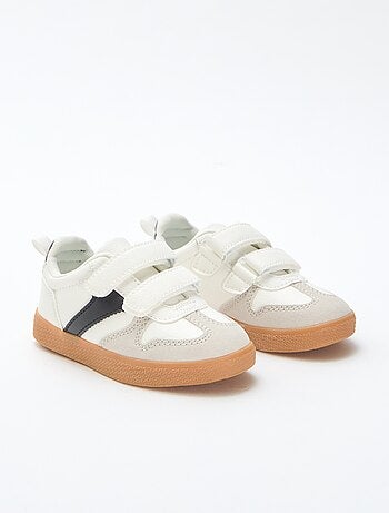Sneakers con velcro in simil suede